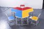 Borde determinado de los seis del estudiante PVC comunes colorido del escritorio y de la silla para el sitio de entrenamiento proveedor