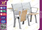 Escritorio y silla de la escuela de Seat de plegamiento de la aleación de aluminio con el cojín de escritura proveedor